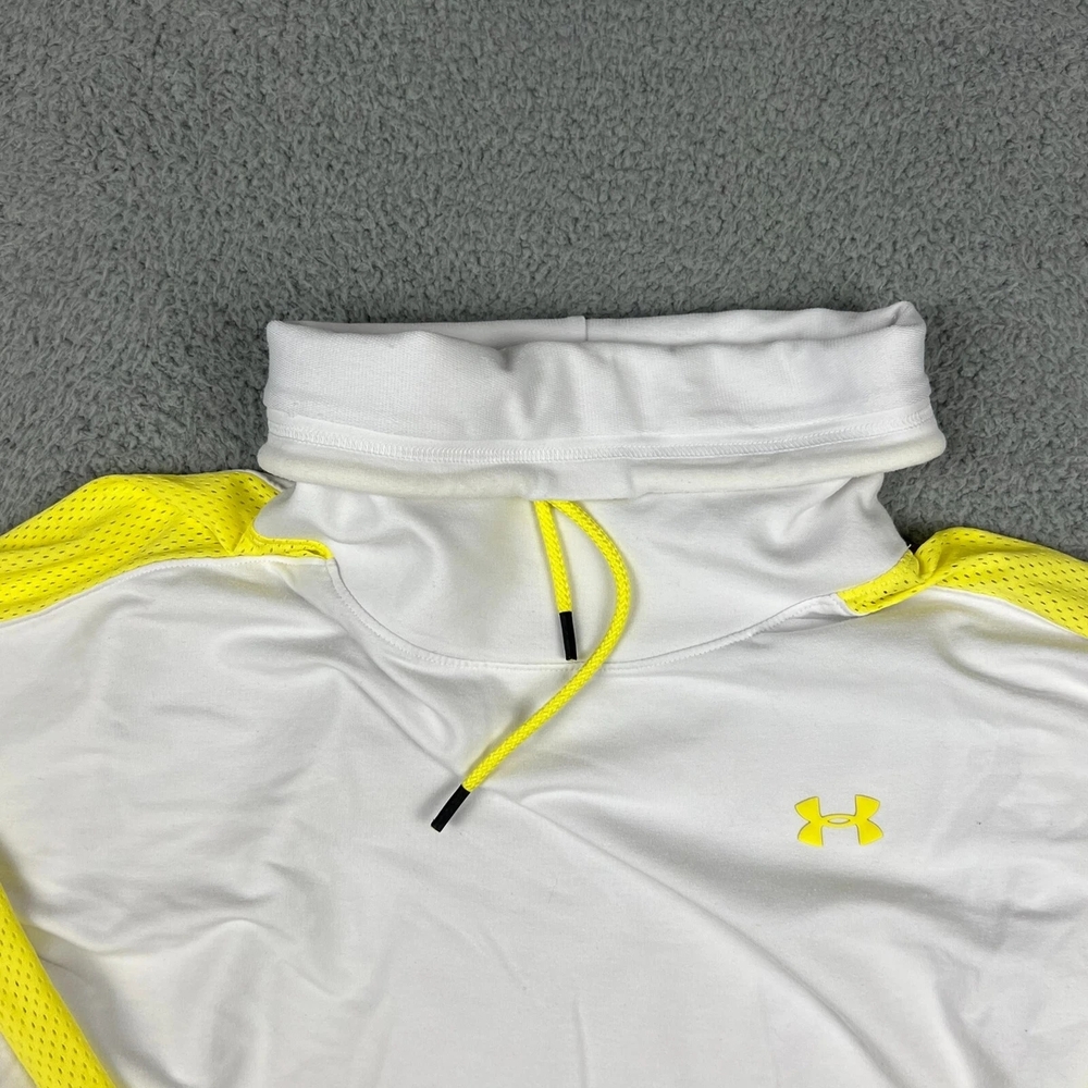 Under Armour White and Yellow High-Neck Top